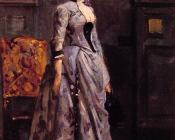 阿尔弗雷德 史蒂文斯 : Portrait of a Woman in Blue